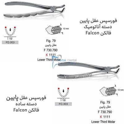 خرید و قیمت فورسپس عقل پایین فالکن Falcon