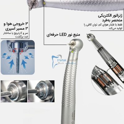 قیمت توربین نوری ال ای دی گلدنت GOLDENT
